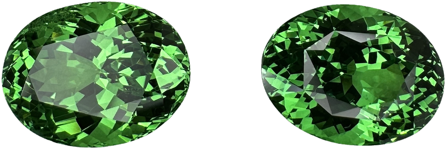 8.11ct Oval Bright Green Tsavorite Pair