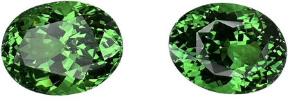 8.11ct Oval Bright Green Tsavorite Pair