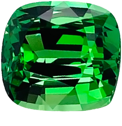 3.3ct Cushion Fine Intense Green Tsavorite