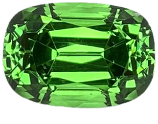 3.99ct Cushion Gem Quality - Fine Intense Green Tsavorite