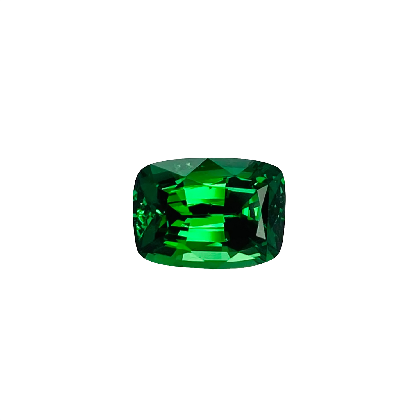 Cushion Gem Quality - Fine Intense Green Tsavorite