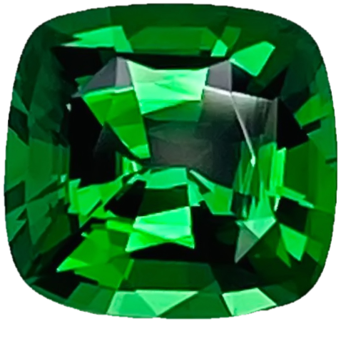 2.03ct Cushion Gem Quality - Fine Intense Green Tsavorite