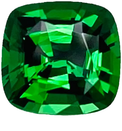 2.03ct Cushion Gem Quality - Fine Intense Green Tsavorite