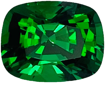 2.32ct Cushion Gem Quality - Fine Intense Green Tsavorite