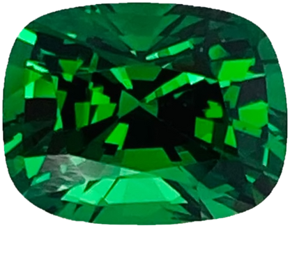 2.32ct Cushion Gem Quality - Fine Intense Green Tsavorite