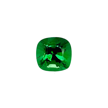 1.67ct Cushion Gem Quality - Fine Intense Green Tsavorite