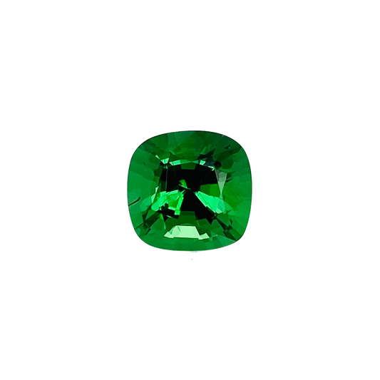 1.67ct Cushion Gem Quality - Fine Intense Green Tsavorite