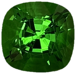 1.67ct Cushion Gem Quality - Fine Intense Green Tsavorite