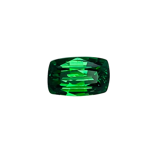 1.56ct Cushion Gem Quality - Fine Intense Green Tsavorite
