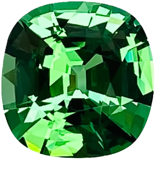 3.07ct Cushion Bright Green Tsavorite