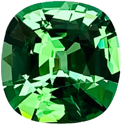 3.07ct Cushion Bright Green Tsavorite