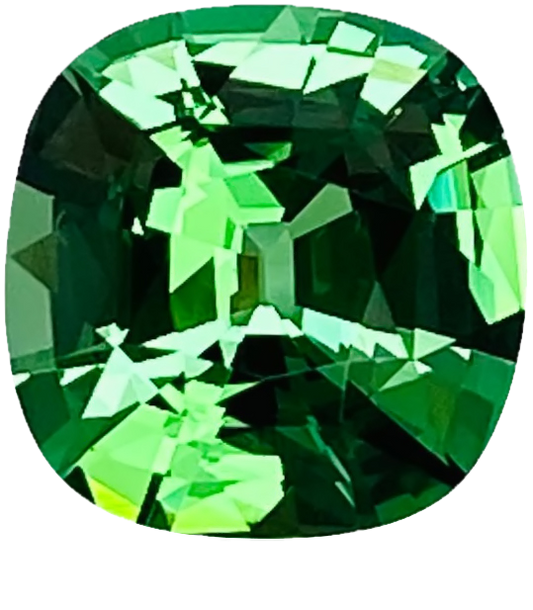3.07ct Cushion Bright Green Tsavorite