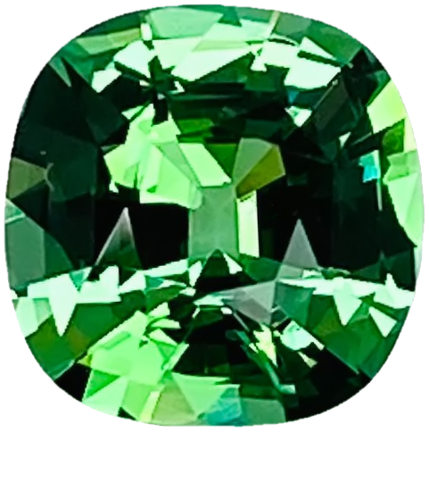3.07ct Cushion Bright Green Tsavorite