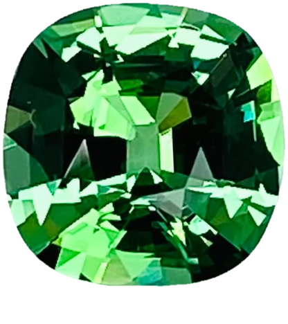 3.07ct Cushion Bright Green Tsavorite
