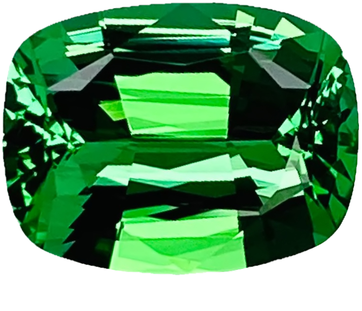 2.3ct Cushion Fine Mint Green Tsavorite