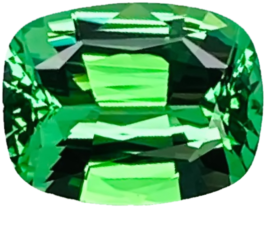 2.3ct Cushion Fine Mint Green Tsavorite