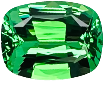 2.3ct Cushion Fine Mint Green Tsavorite