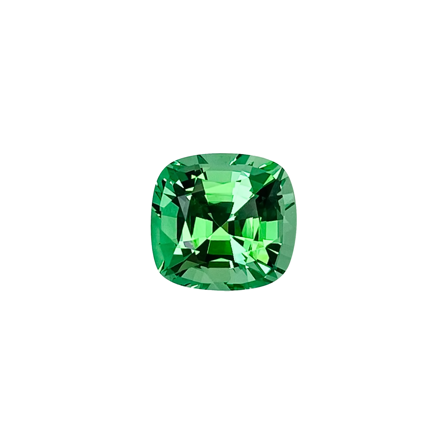 3.25ct Cushion Bright Green Tsavorite
