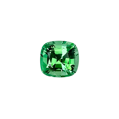 3.25ct Cushion Bright Green Tsavorite