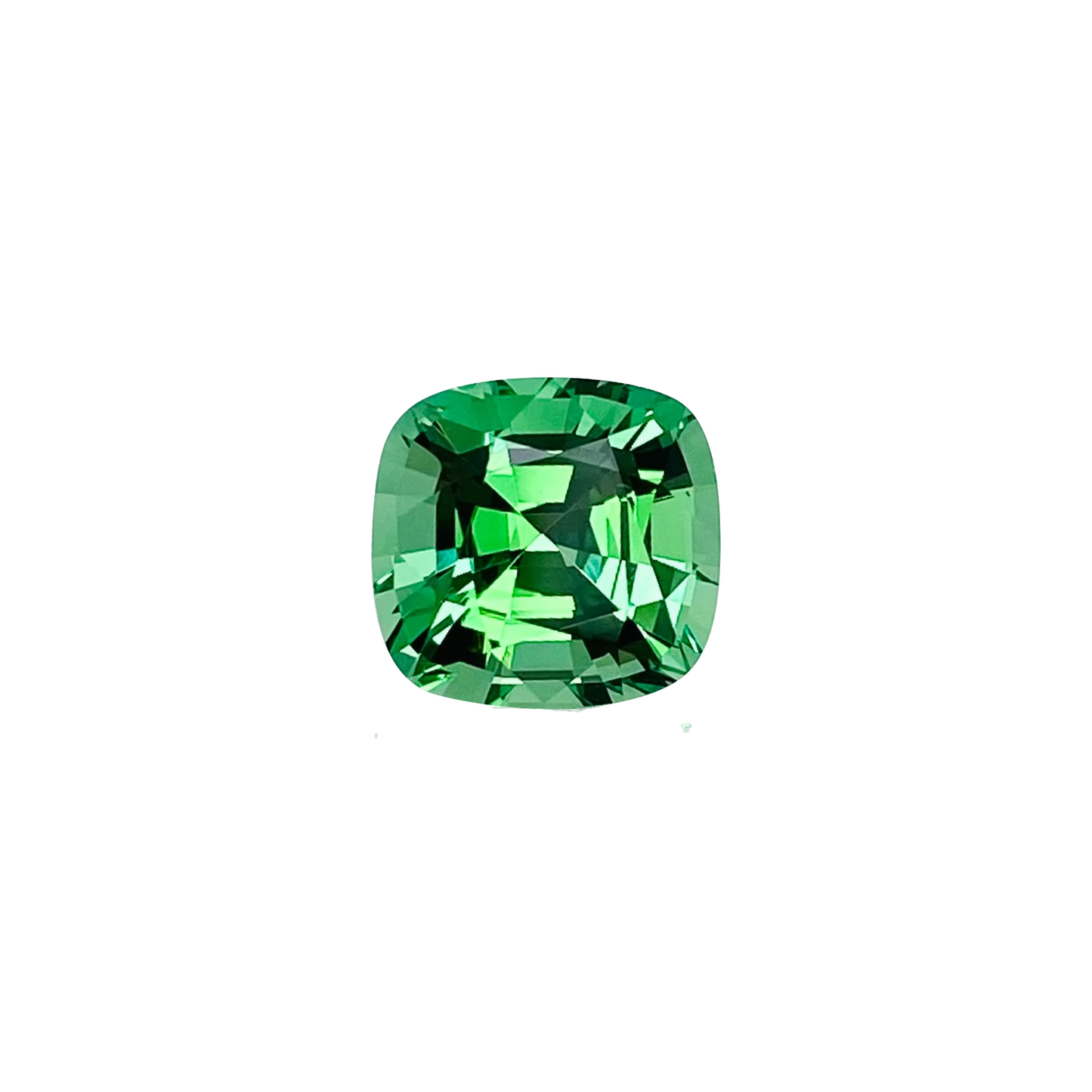 3.25ct Cushion Bright Green Tsavorite