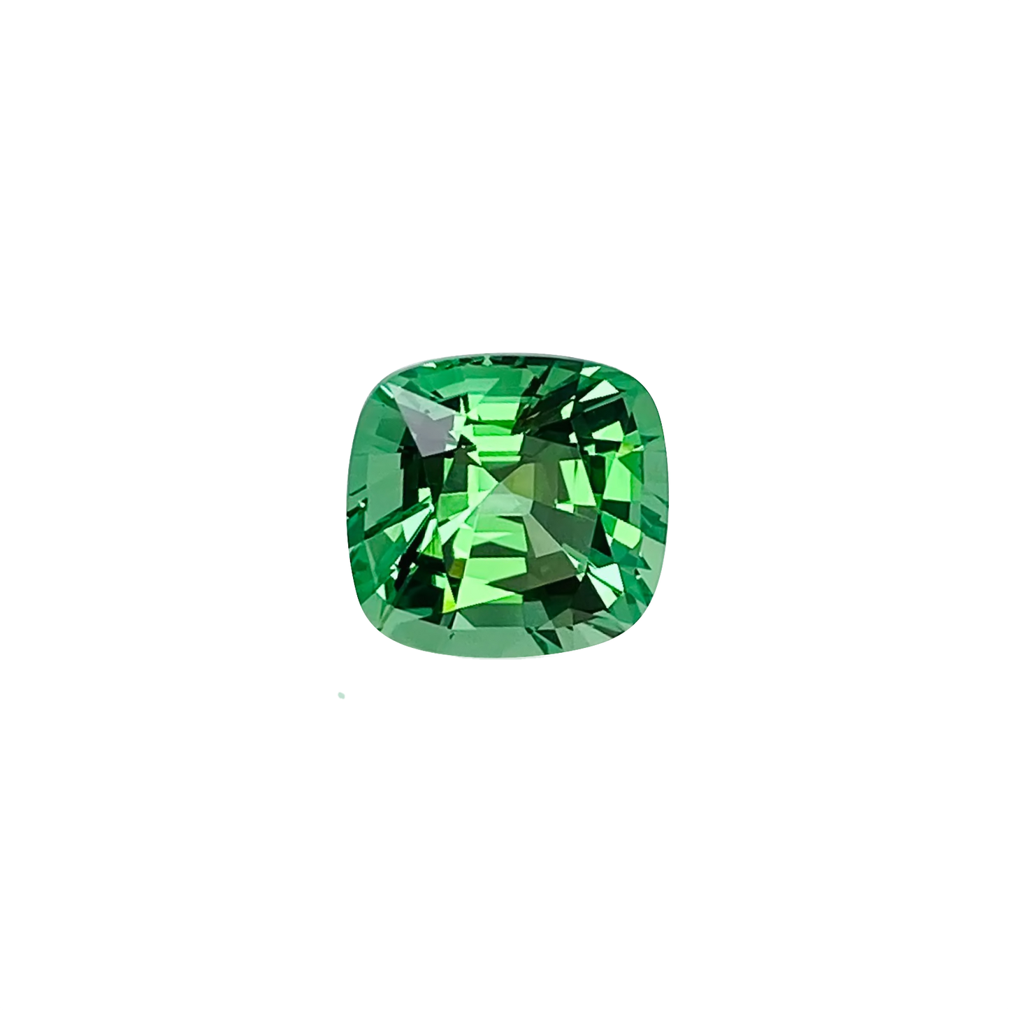 3.25ct Cushion Bright Green Tsavorite