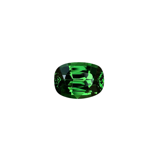 3.28ct Cushion Gem Quality - Fine Intense Green Tsavorite