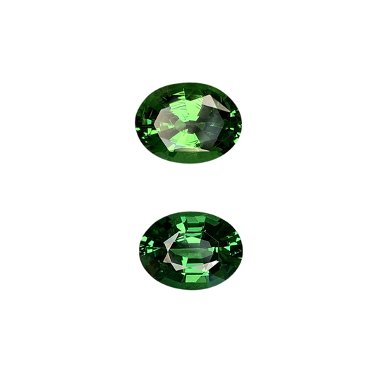 4.23ct Oval Bright Green Tsavorite Pair