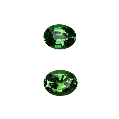 4.23ct Oval Bright Green Tsavorite Pair