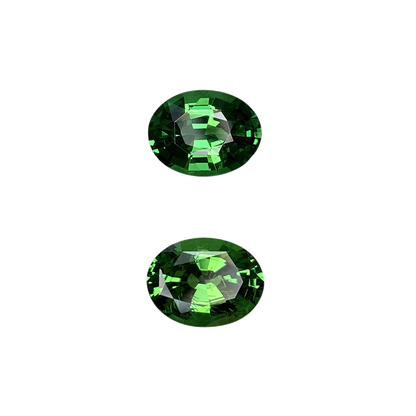 4.23ct Oval Bright Green Tsavorite Pair