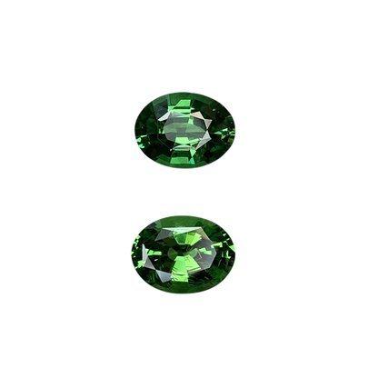 4.23ct Oval Bright Green Tsavorite Pair