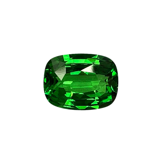 8.15ct Cushion Bright Green Tsavorite