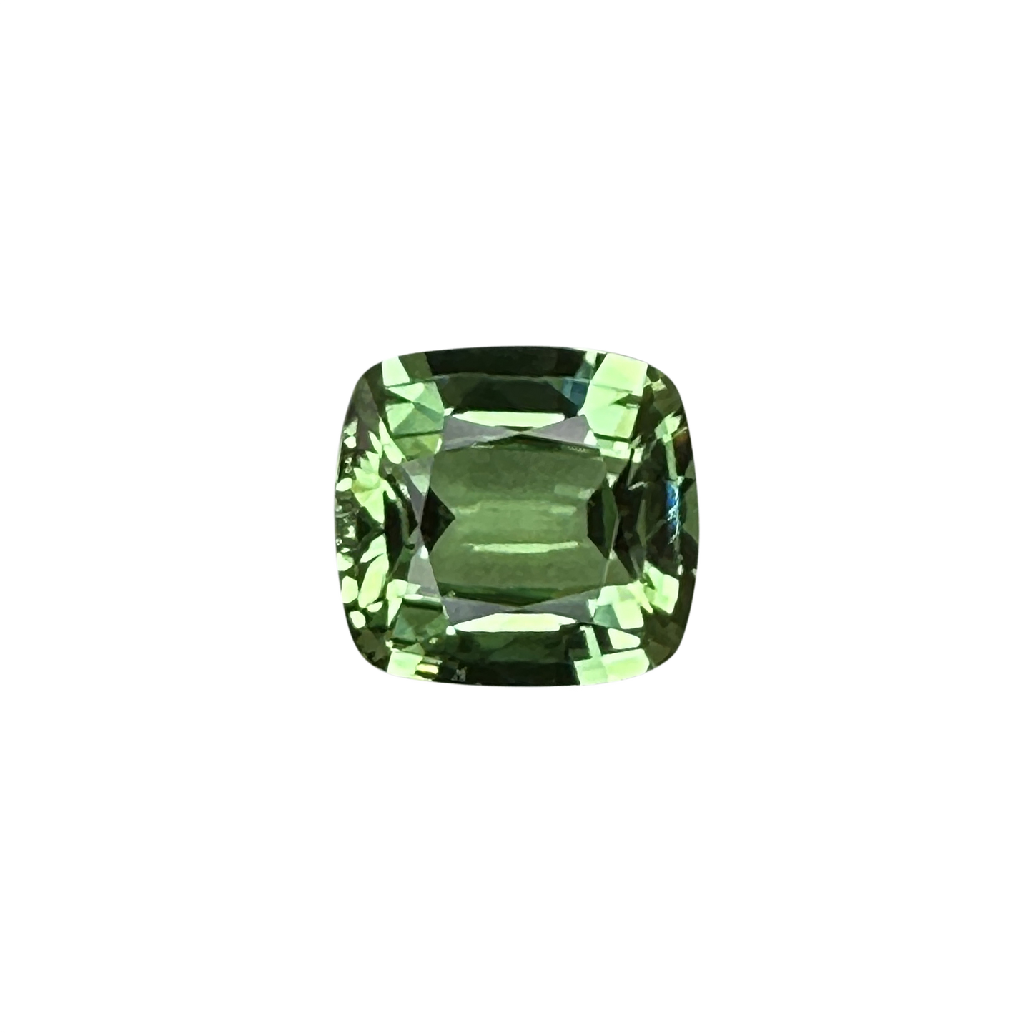 2.56ct Cushion Bright Yellowish Green Tsavorite