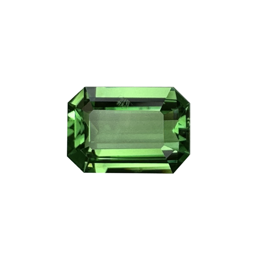 2.05ct Emerald Cut Bright Yellowish Green Tsavorite