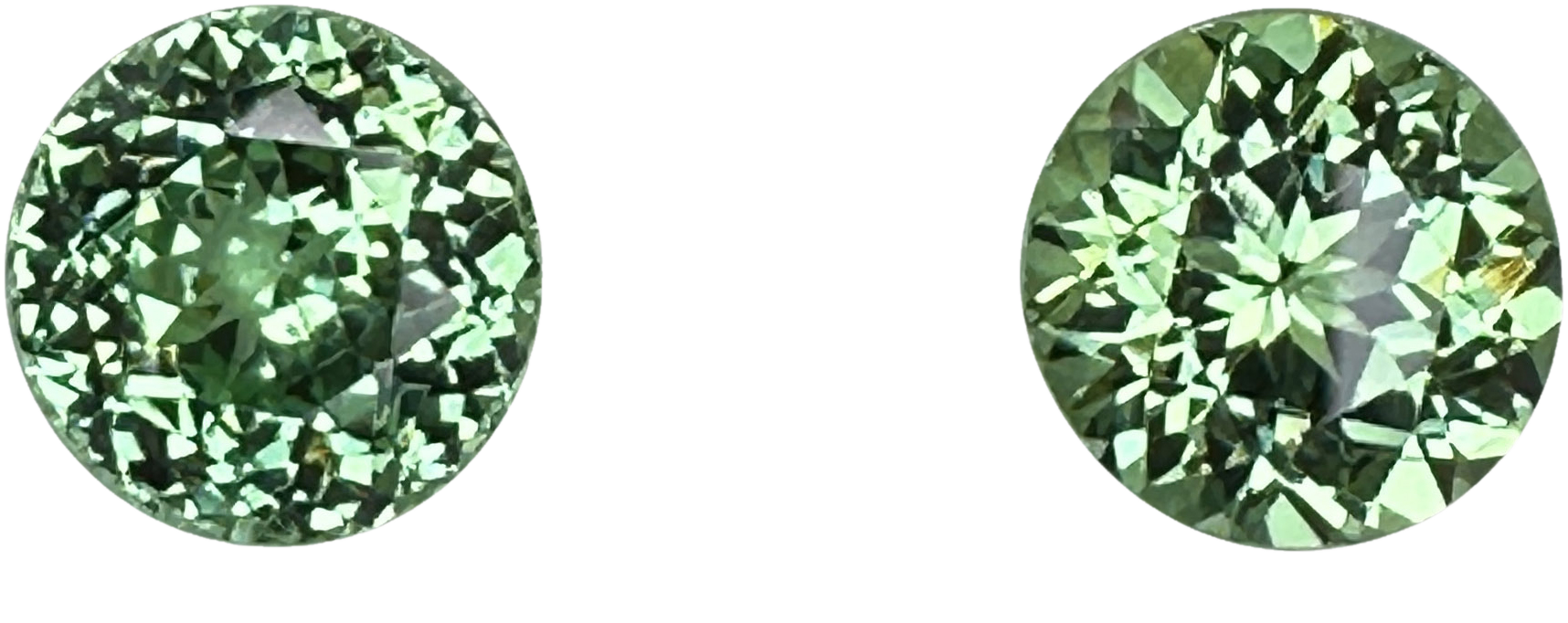 9mm Round Light Mint Green Tsavorite