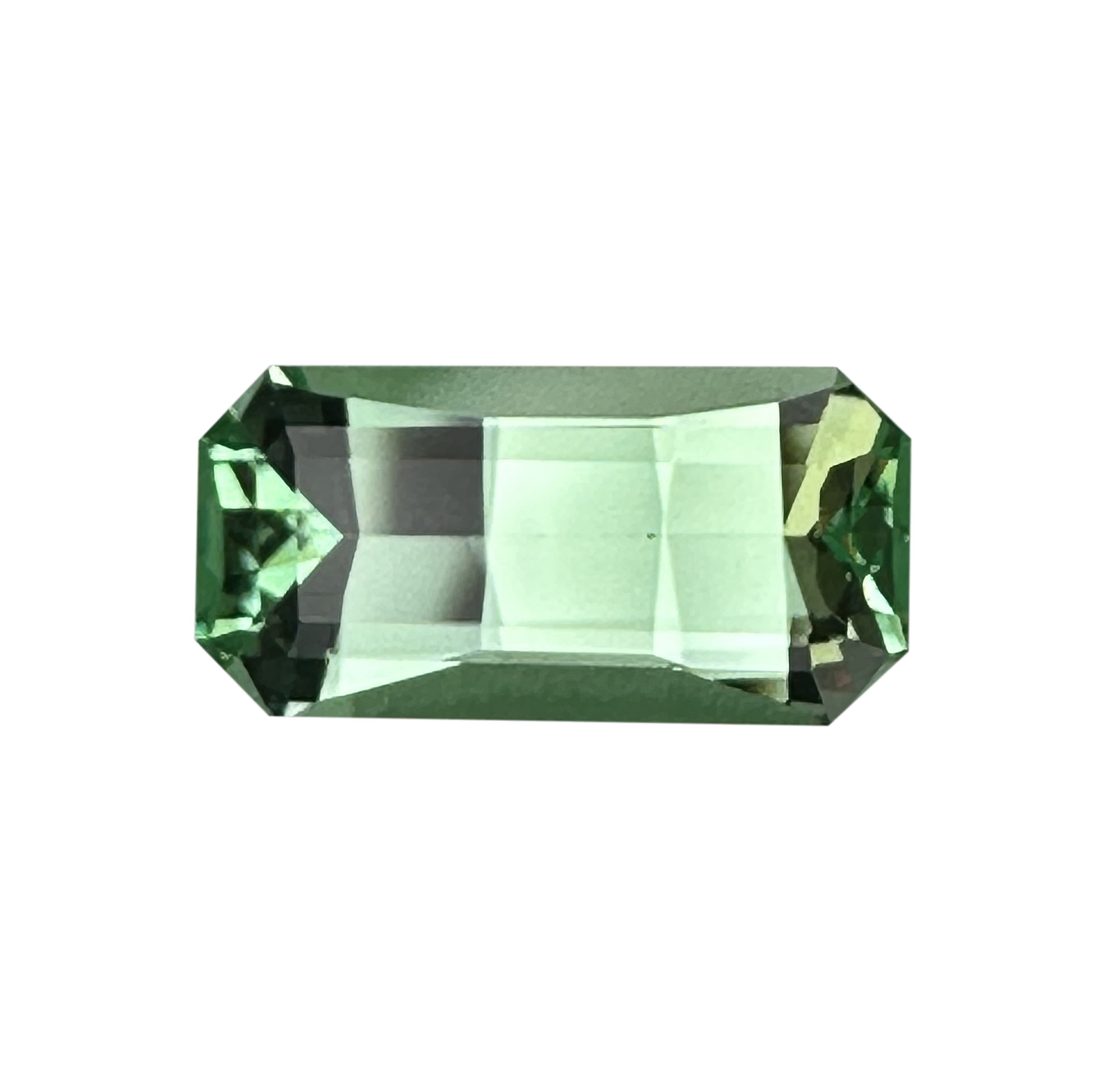2.07ct Emerald Cut Light Mint Green Tsavorite