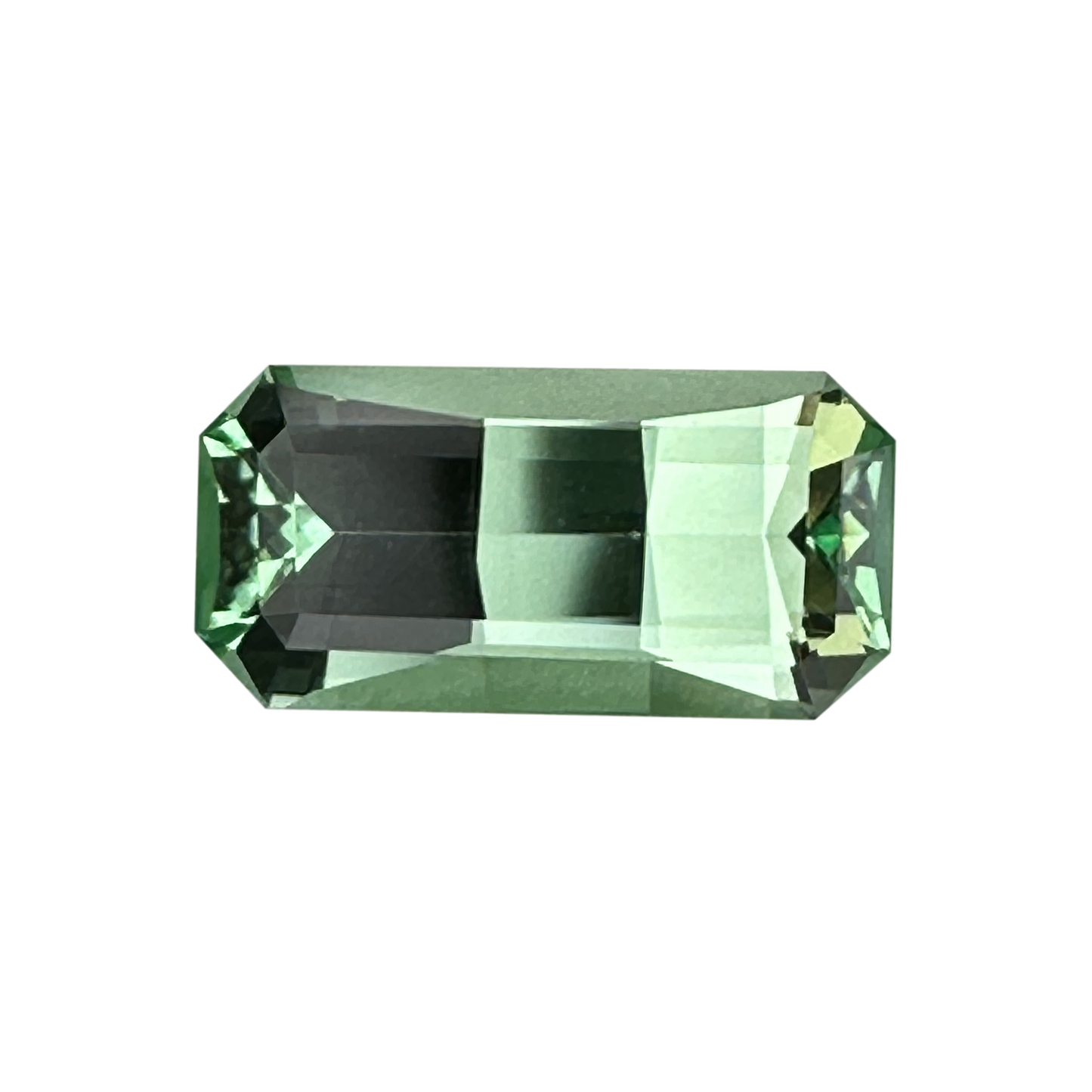 2.07ct Emerald Cut Light Mint Green Tsavorite