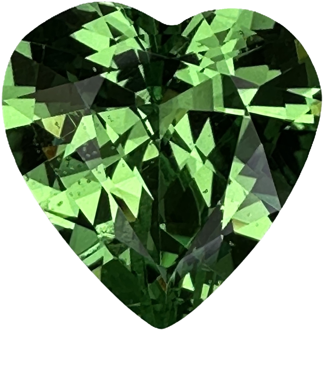 2.2ct Heart Shape Bright Green Tsavorite