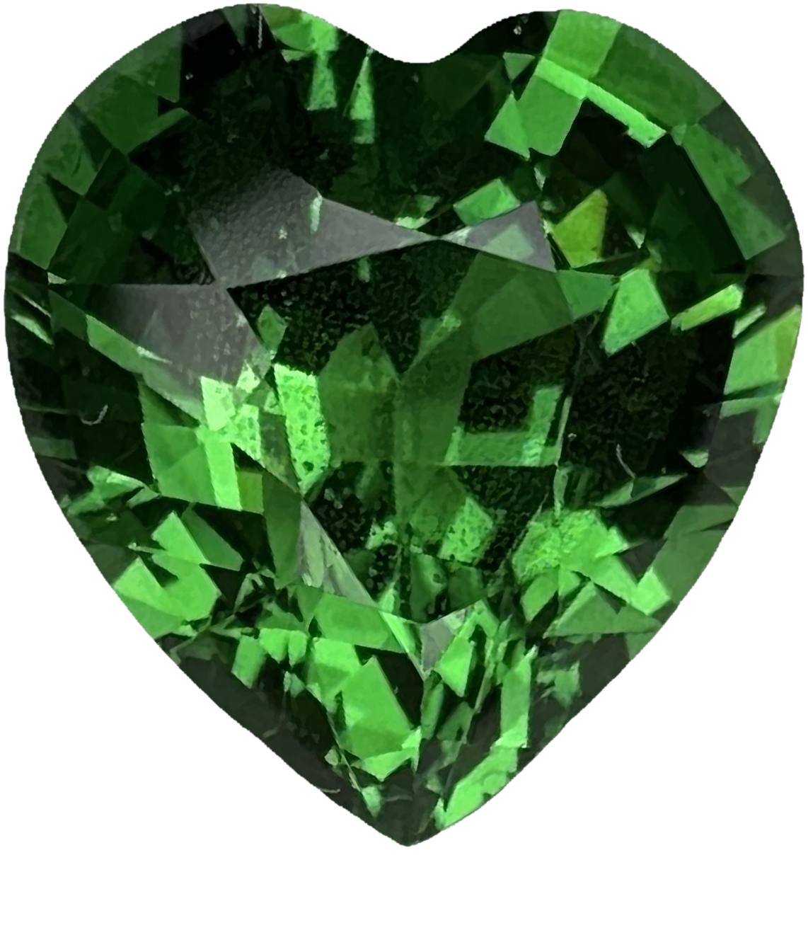 2.08ct Heart Shape Fine Intense Green Tsavorite