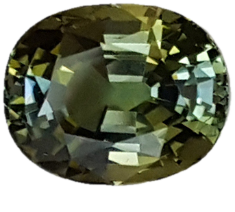 Cushion Green Tanzanite