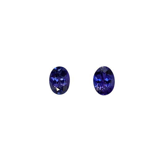 8x6mm Oval AAA Color Tanzanite Pair