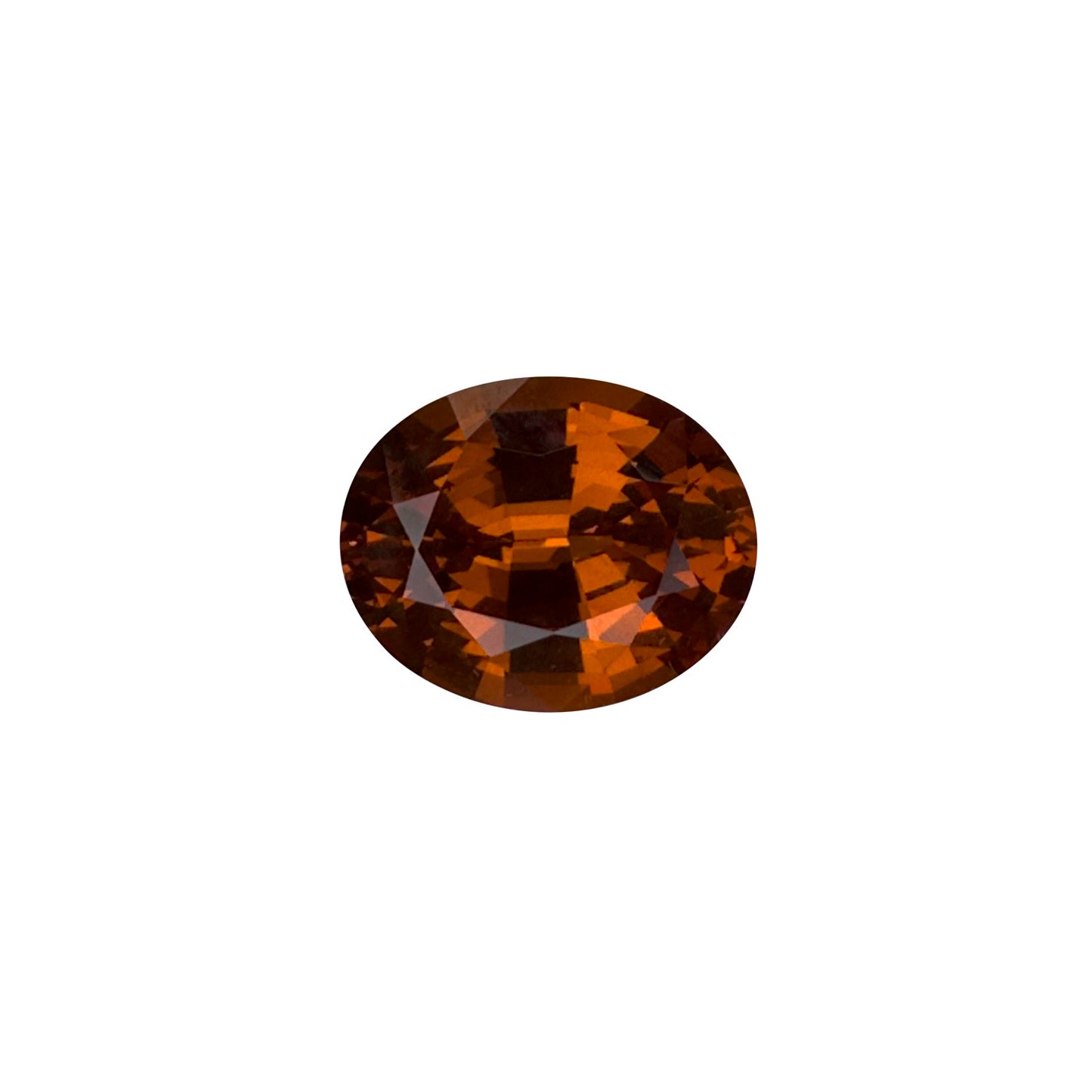 10.3x8.2mm Oval Deep Orange Malaya Garnet