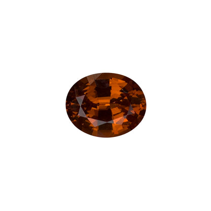 10.3x8.2mm Oval Deep Orange Malaya Garnet