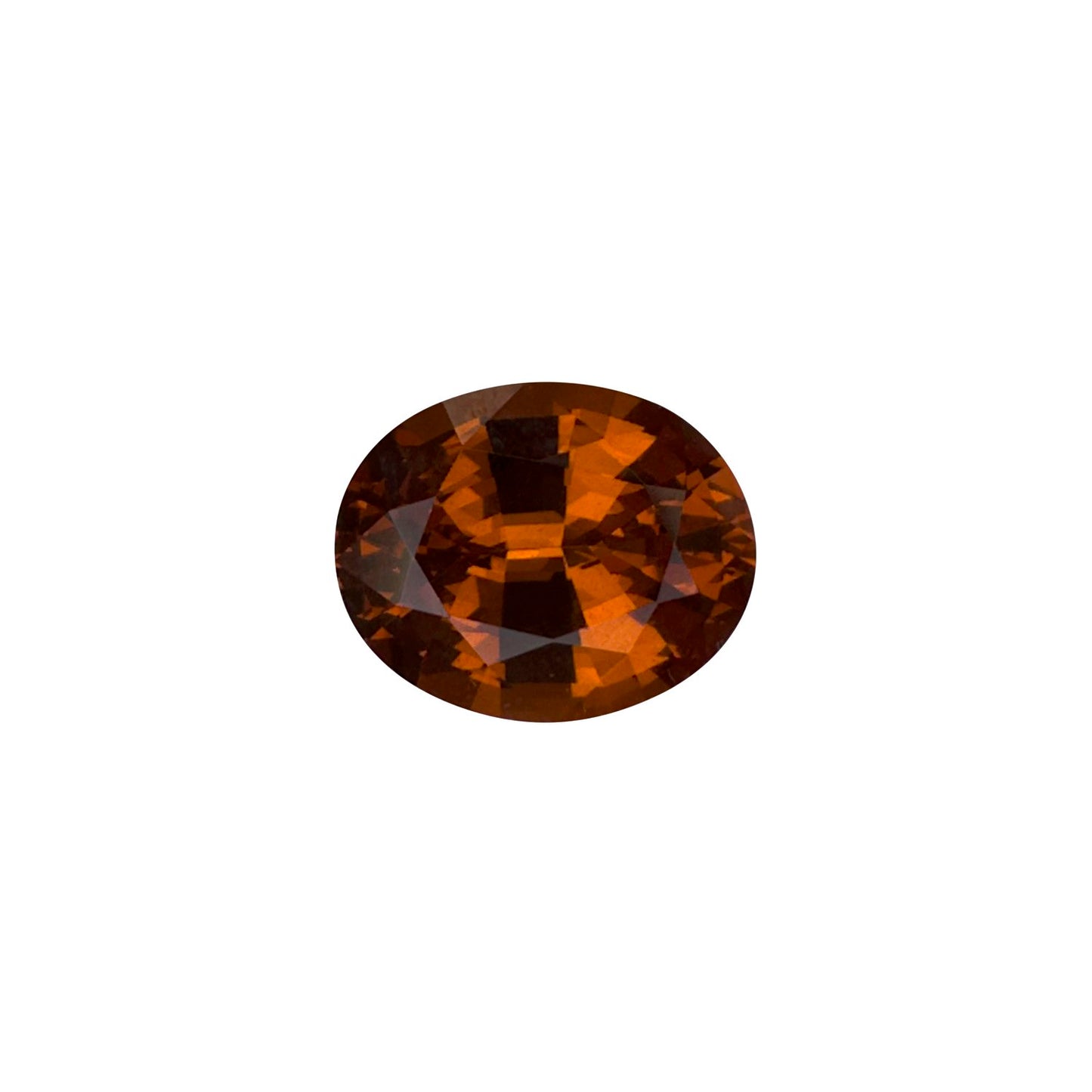 10.3x8.2mm Oval Deep Orange Malaya Garnet