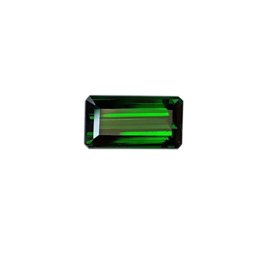 3.77ct Emerald Cut Fine Saturated Green Tsavorite