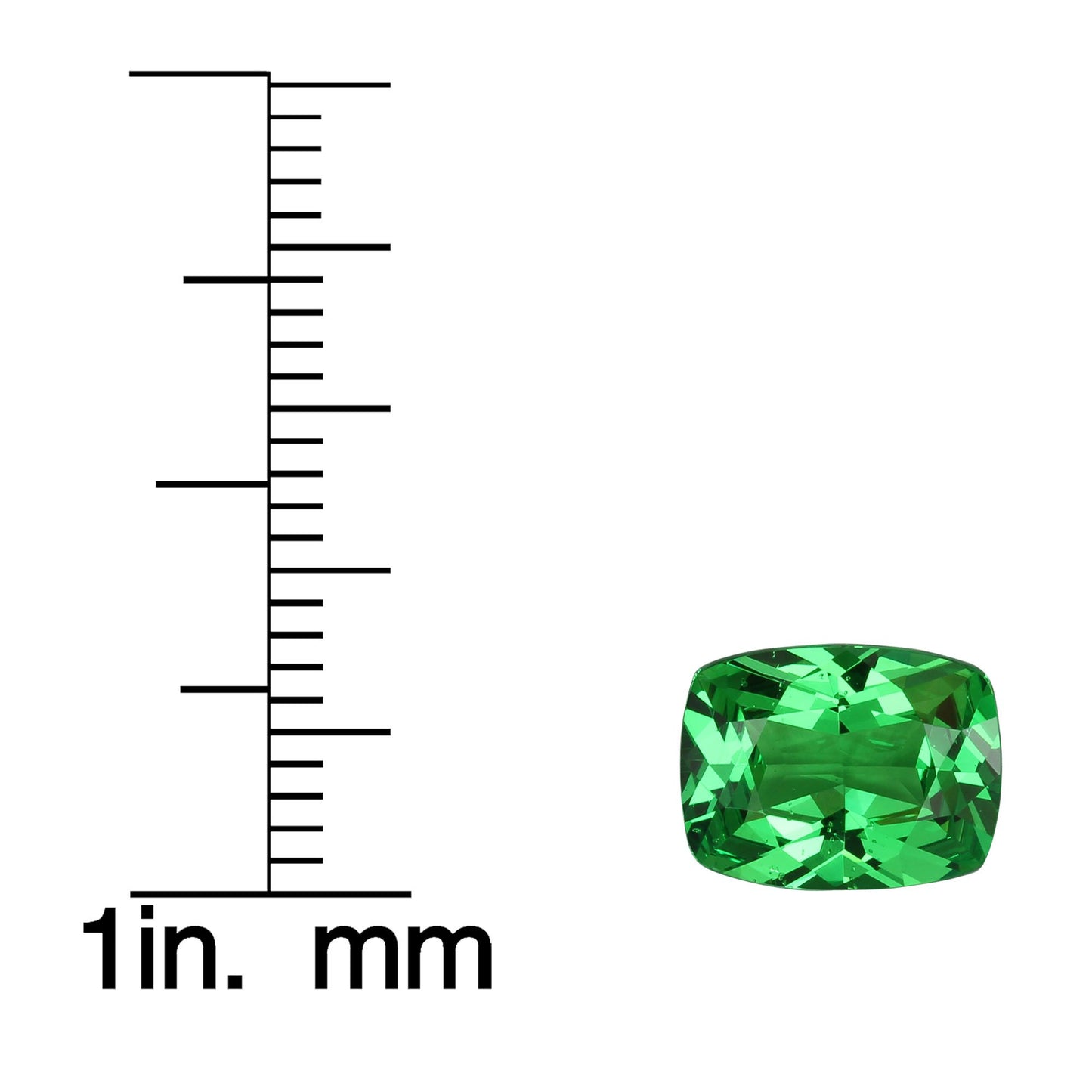 2.98ct Cushion Bright Green Tsavorite