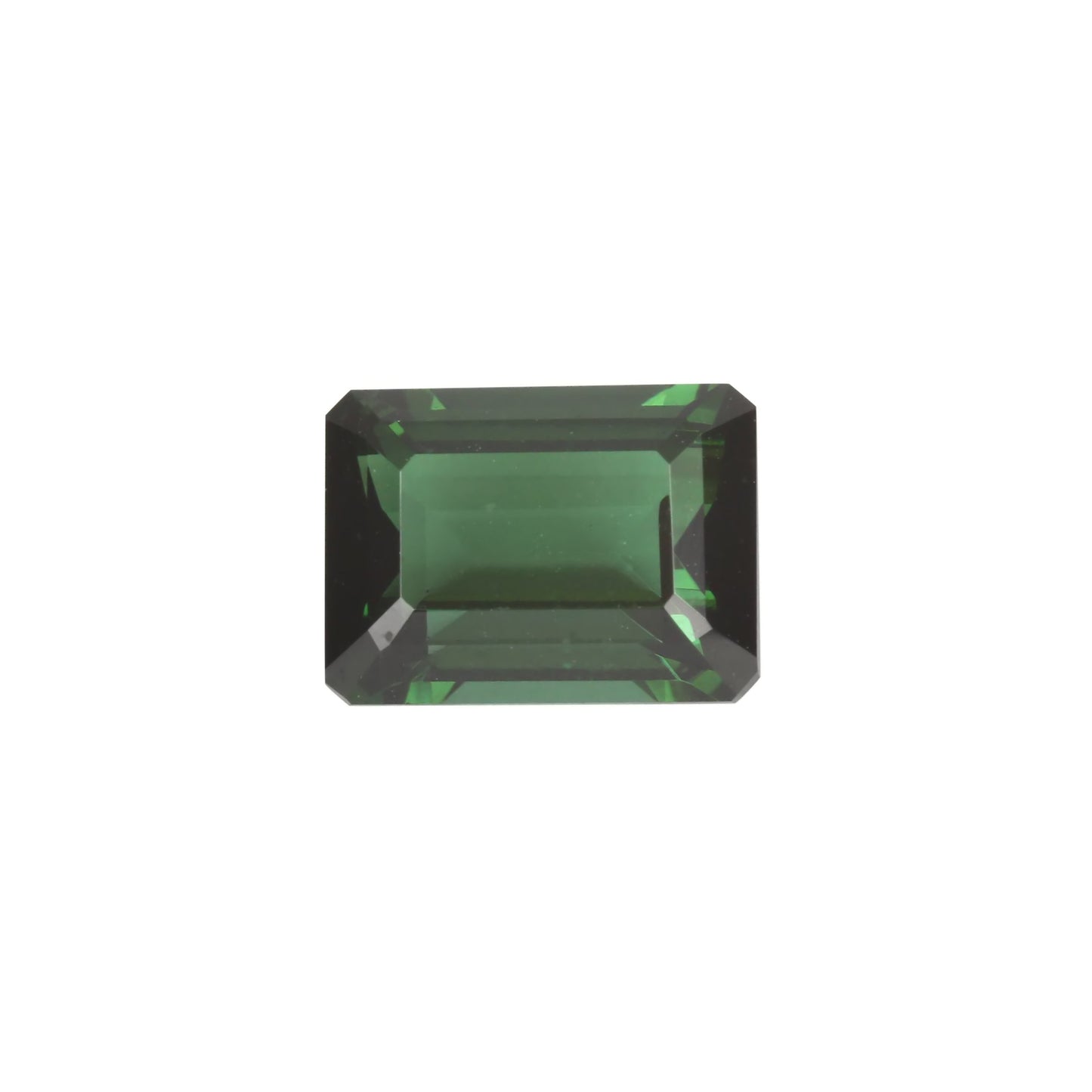 8x6mm Emerald Cut Deep Green Tourmaline