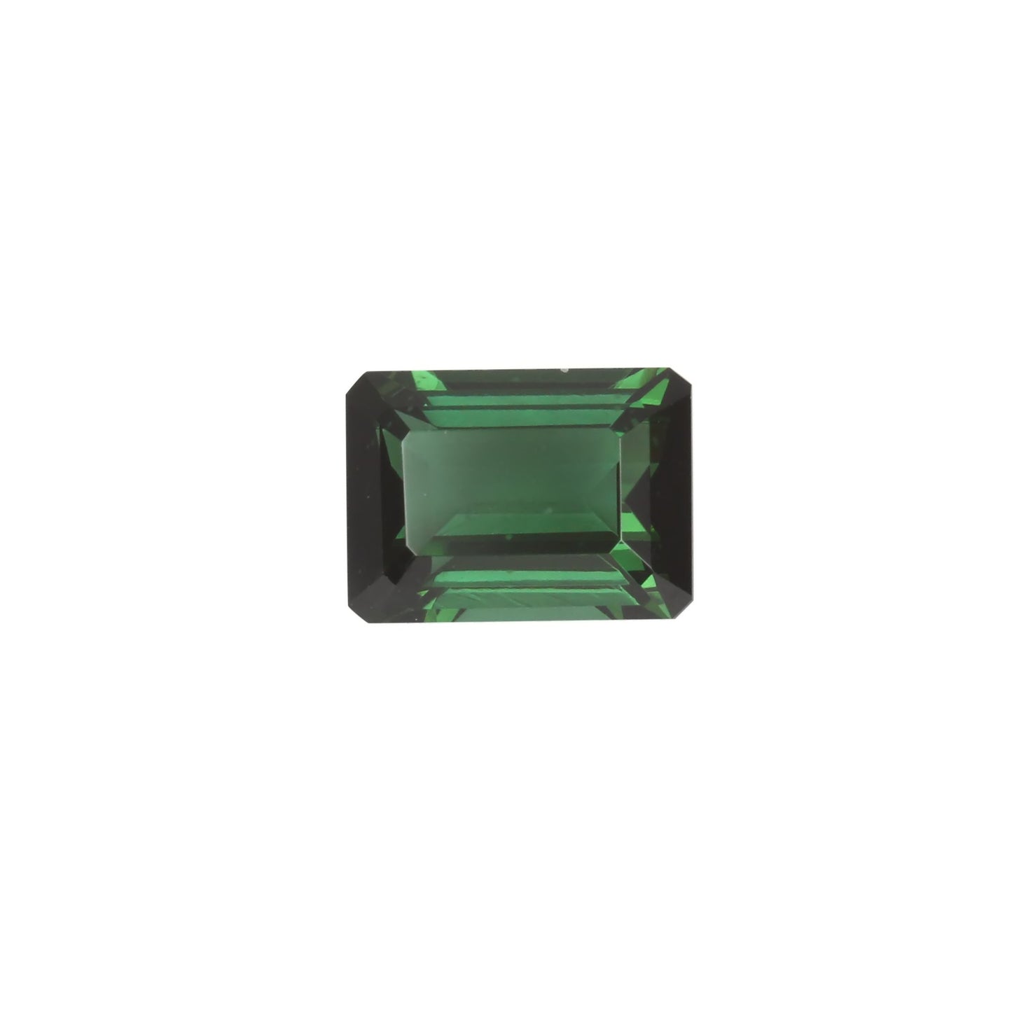 8x6mm Emerald Cut Deep Green Tourmaline