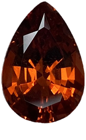 Pear Shape Deep Orange Spessartite