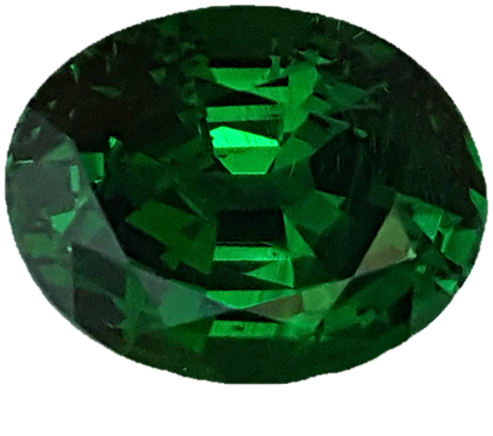 4.5ct Oval Gem Quality - Fine Intense Green Tsavorite