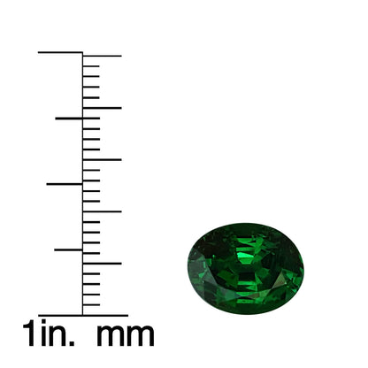 4.5ct Oval Gem Quality - Fine Intense Green Tsavorite
